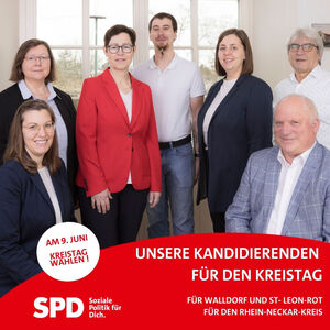 Die SPD-Kandidierenden für den Kreistag.