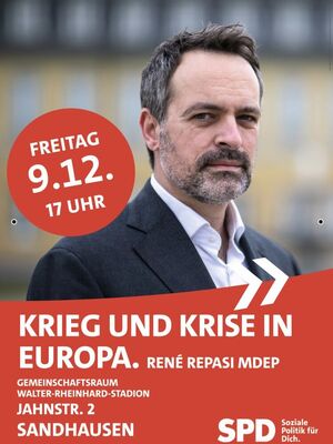 René Repasi, MdeP diskutiert über Europa.